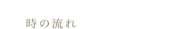 時の流れを忘れさせる